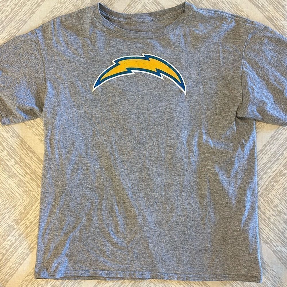 NFL Boys LA Chargers Herbert #10 Grey T-Shirt